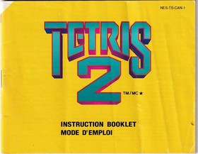 Nintendo NES Instruction Manual Tetris 2 (French & English)