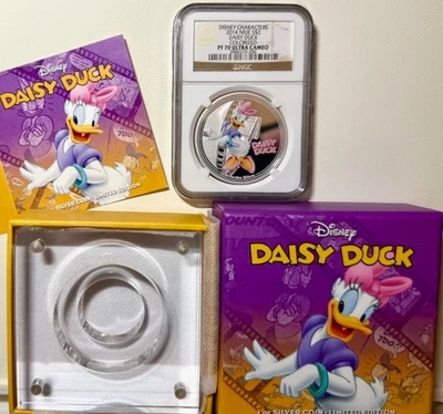 2014 NIUE S$2 Disney Daisy Duck Colorized NGC PF 70 UCAM original package - Image 1 of 4