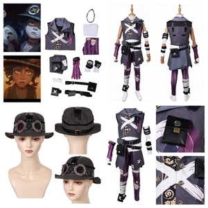 Arcane:League of Legends 2 Isha Kids Cosplay Costume+Hat Halloween Isha Outfits - Picture 1 of 26