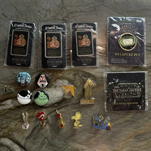 Lote de botones y prendedores vintage de Star Wars, Lucas Films, Disney y más - Imagen 1 de 8