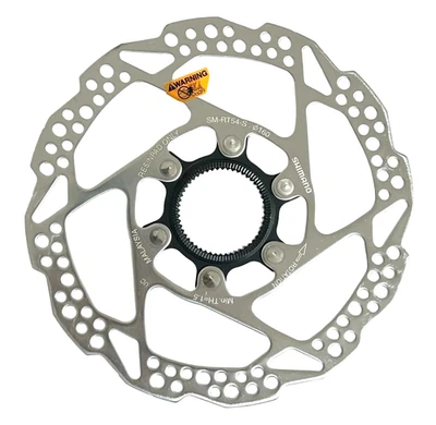 Rotor de freno de disco Shimano Deore SM-RT54-S CL 160 mm bicicleta de carretera de ciudad bicicleta eléctrica MTB acero Foto 1 de 4