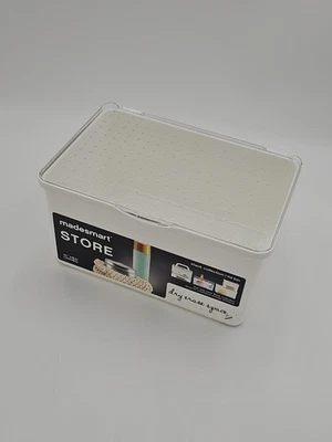 Cubo con tapa apilable mediana madesmart 79031 - blanco Foto 1 de 2