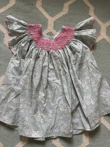 Smock london girls smocked blouse neon smocking fits age 6Y - Picture 1 of 8