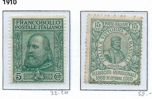 1910 Italy - Better Cat Value - Sc# 115-116 - MH - Toning on 116 - READ - Picture 1 of 1