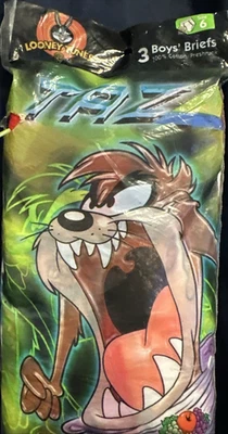 Vantage Funpals Looney Tunes Taz Tasmanian Devil Size 6 Boys Briefs - Image 1 of 4