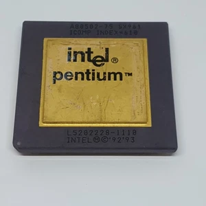 Intel Pentium SX961 A80502 75 - CPU / Processor '92 '93 - bent pins - Picture 1 of 3