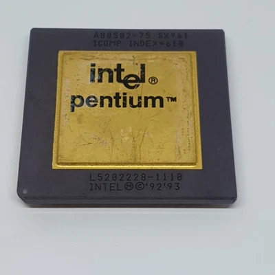 Intel Pentium SX961 A80502 75 - CPU / Processor '92 '93 - bent pins - Image 1 of 3