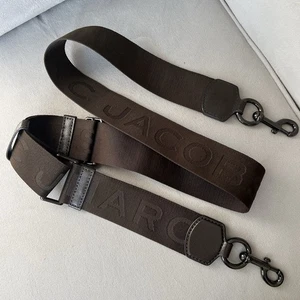 Marc Jacobs The Outline Logo Webbing Schultergurt schwarz dunkelgrün braun - Bild 1 von 9