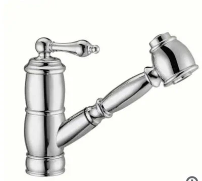 Fregadero de cocina WhitehausVintage III Plus 1,5 GPM de un solo orificio extraíble cromado  Foto 1 de 4