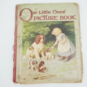 RARE Victorian Ernest Nister Circa 1914 1st Ed Book OUR LITTLE ONES PICTURE BOOK - Picture 1 of 12