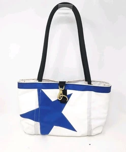 Ella Vickers Tote Bag Sailcloth Rope Handle Boat Recycled Star Purse handbag - Picture 1 of 11