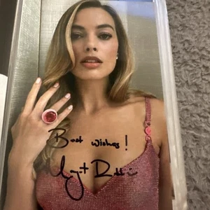 Foto firmada por Margot Robbie 4x6 Victoria Secret autógrafo automático - Imagen 1 de 2