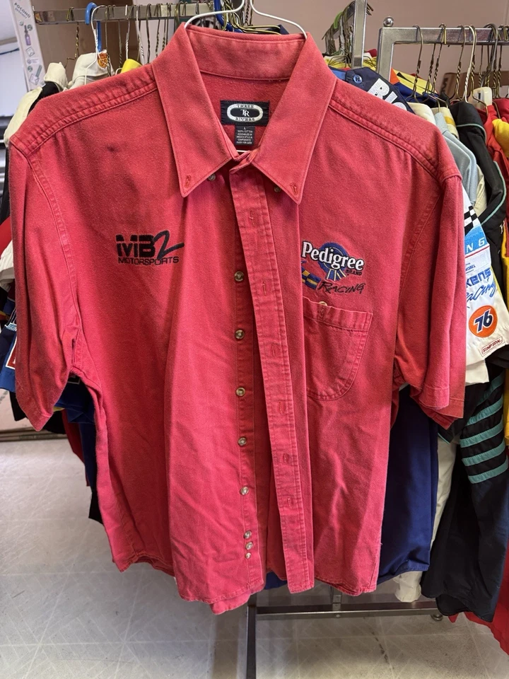 Ken Schrader Pedigree Racing Team Shirt NASCAR Winston Cup Series Race Used L - Image 1 of 1
