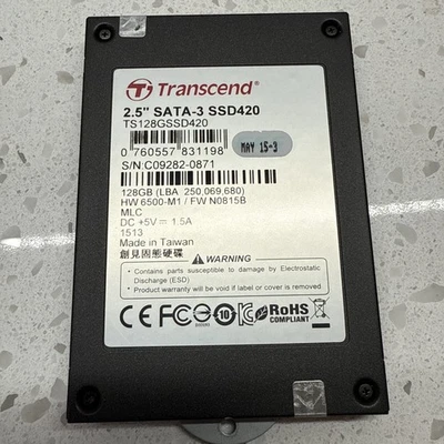 128GB Transcend SSD420 2.5-inch IDE Internal SSD Solid State Disk (MLC Flash) - Image 1 of 3