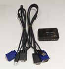 StarTech 2 Port Black USB KVM Switch Kit with 4 ft Video Cables SV211KUSB