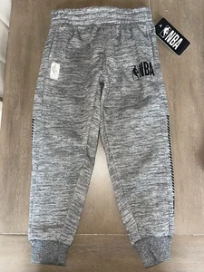 Boys NBA Heather Gray Joggers Sweatpants size 4 4T small NWT EE-20 - Picture 1 of 3
