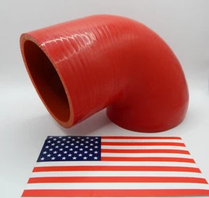 Silicone Hose Elbow 4" to 3.5" 102mm 89mm Multi Layer 4 Ply 90 Degree Reinforced - Picture 1 of 4