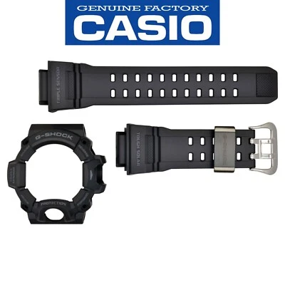 Juego de correa de reloj Casio G-Shock GW-9400-1B y bisel negro superior e inferior de goma Foto 1 de 4