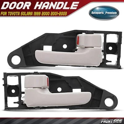 Manija de puerta interior marfil delantera izquierda y derecha 2 piezas para Toyota Solara 1999-2003 Foto 1 de 4