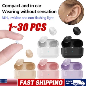 2025 Mini Earbuds Invisible Sleep Headphone Bluetooth 5.2 Earphones Wireless LOT - Picture 1 of 18