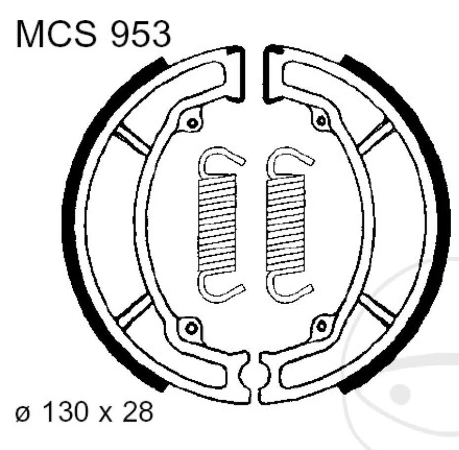 TRW Mâchoires de Frein avec Ressorts Yamaha Dt Bl Rd Ty XC It XT Tt Sr YZ CPI - Photo 1/1