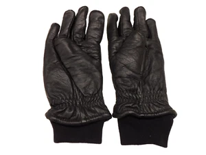 Black Leather Gloves SMALL Men's Insulated Dry Tech US Military Uniform - Picture 1 of 4