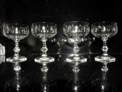 4 x Eierlikörschale Likörglas hauchdünn mit feinem Linsenschliff 50er - Bild 1 von 4