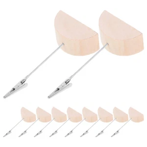 10 Pcs Visitenkartenhalter Aus Holz Büro Fotohalter Desktop-Notizhalter - Bild 1 von 12