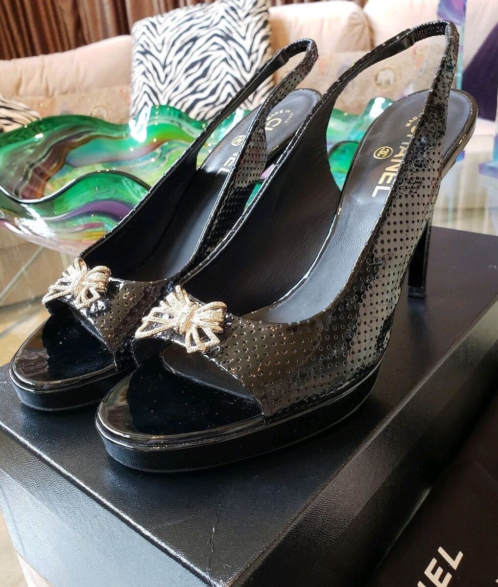 CHANEL High (3-3.9 in) Heel Height Slingback Heels for Women CHANEL High (3-3.9 in) Heel Height Slingback Heels for Women