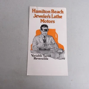 Folleto de ventas de motores de torno de playa Hamilton vintage años 30 - Imagen 1 de 4