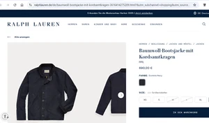 RRL Double Ralph Lauren Baumwoll-Bootsjacke L Kordsamtkragen 782795186001 Jacke - Bild 1 von 16