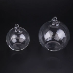 Hanging Glass Bauble Ball Tealight Candle Holder Wedding Party Xmas Decorations - Picture 1 of 8