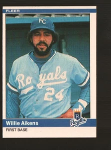 1984 Fleer Baseball #341 - Willie Aikens - Kansas City Royals 84-880 - Bild 1 von 2