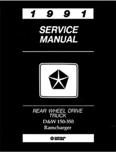 1991 Dodge RamCharger Pickup Truck Shop Service Repair Manual Engine Drivetrain - Picture 1 of 9