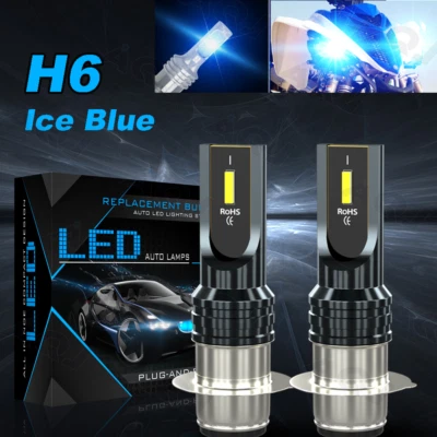 For Suzuki Eiger 400 Vinson 500 2002-2007 LED Headlights H6M P15D Bulbs 8000K Foto 1 de 4