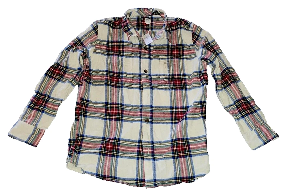 GAP Kids Boy's Flannel Multicolored Button Down Shirt Size XL (12) NWT - Image 1 of 4