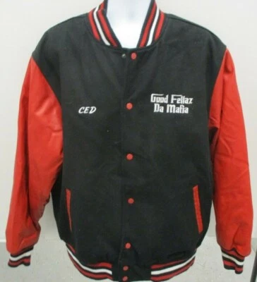 Letterman Style Coat, L/S, Red & Black, Good Fellaz Da Mafia, CED - Image 1 of 4