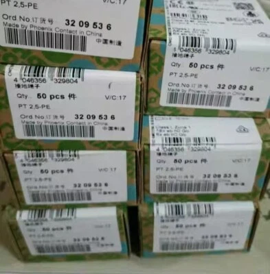 50PCS Phoenix Contact 3209536 grounding terminal PT 2,5-PE - Image 1 of 2