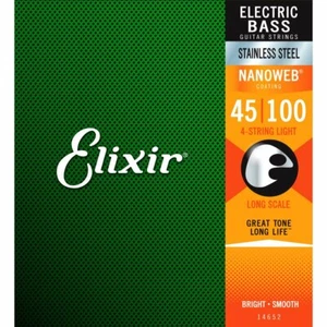 Elixir 14652 Nanoweb Coated Stainless Steel 4-Str Bass strings 45-100 - Picture 1 of 1