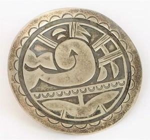 VTG BEAUTIFUL NATIVE AMERICAN HOPI STERLING SILVER TRINKET DISH BOWL ORNATE 48G - Picture 1 of 2