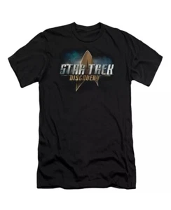 Star Trek Discovery Logo Black T-Shirt Men's Size MD New NWT - Picture 1 of 3