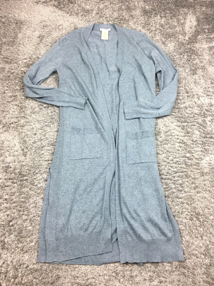 Matty M Long Cardigan Womens Size Medium Blue Acrylic Nylon - Image 1 of 4