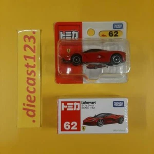 (LOT 2 PCS) LAFERRARI Red 2018 TOMICA No.62 box and blister variant - Picture 1 of 11