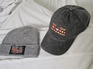 (OEF - OIF) Veteran Hat & Beanie Operations Enduring and Iraqi Freedom (New) - Picture 1 of 8