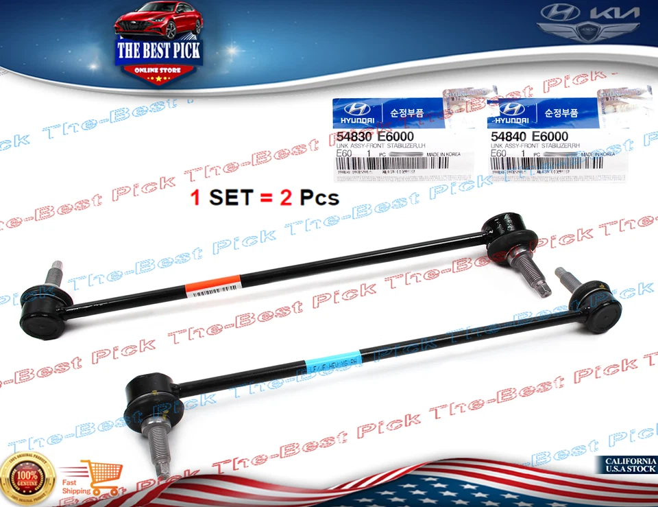 ⭐GENUINE⭐ 稳定条链前 LH+RH 适用于 16-18 Sonata 起亚 Optima 54830E6000 — 第 1/1 张图片