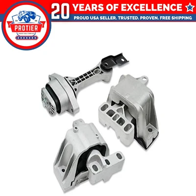 Fits 1998-2006 Volkswagen Beetle/Golf/Jetta 1.8L 2.0L Motor & Trans Mount 3pcs - Image 1 of 2