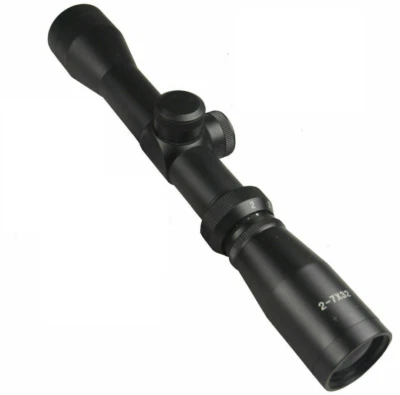 TACFIRE 2-7x32 mm Long Eye Relief Scout Scope, Duplex Reticle,With Free Rings,Lens Cover