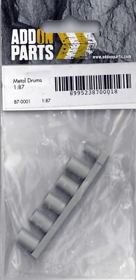 ADDONPARTS 87-0001 FUSTI METALLICI - KIT IN RESINA 1/87 H0  - Immagine 1 di 2