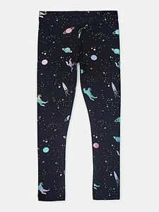 Wonder Nation Girls Tough Cotton Leggings Size X-SMALL (4-5) Space Unicorns - Picture 1 of 1