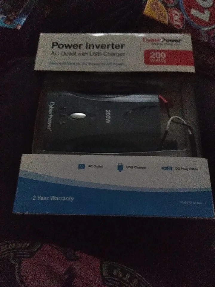 CyberPower 200 watt Power Inverter AC Outlet with USB Charger - Image 1 of 1